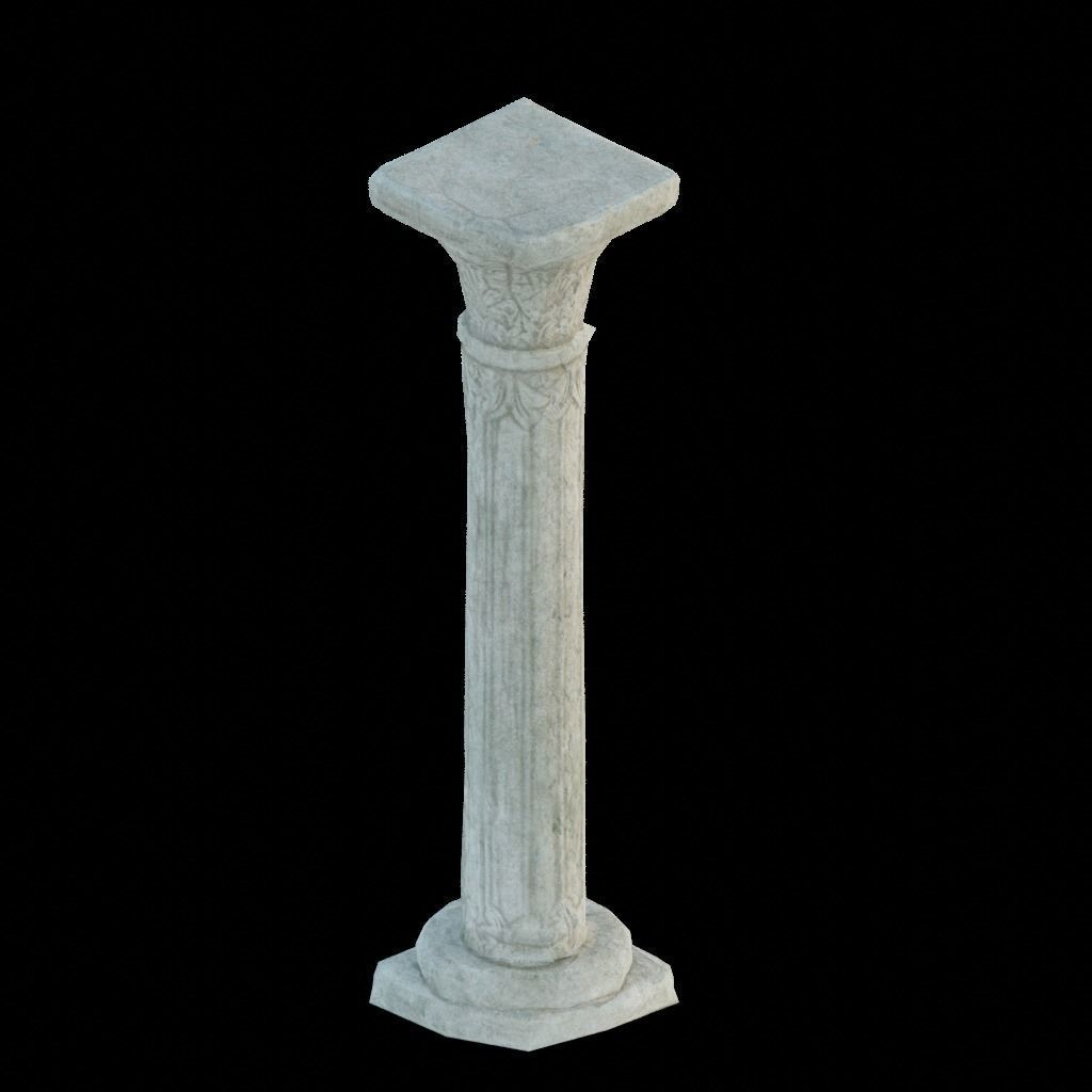 Gothic window pillars 3D model_16