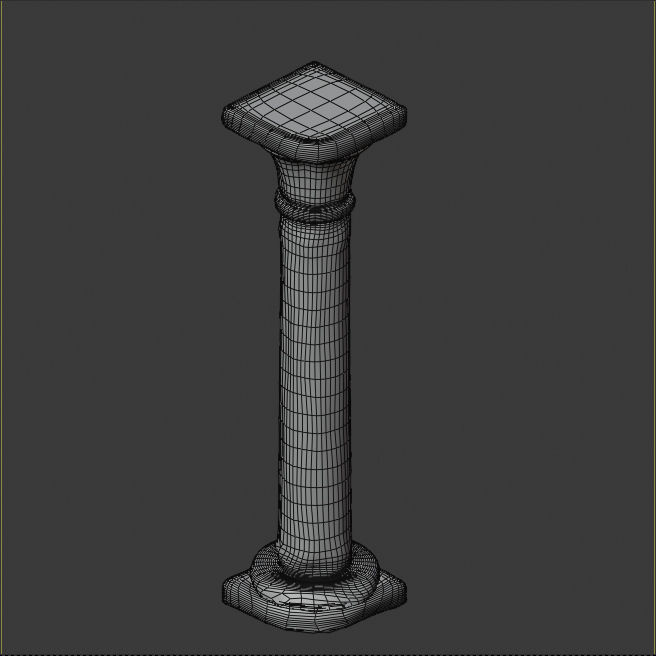 Gothic window pillars 3D model_5