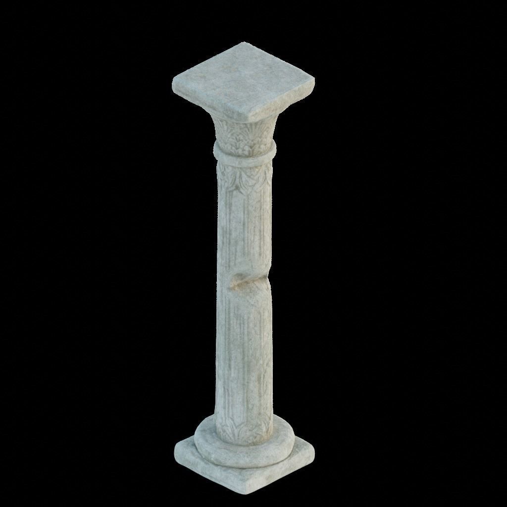 Gothic window pillars 3D model_6