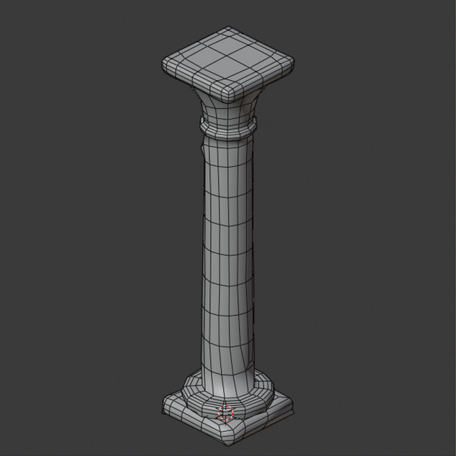 Gothic window pillars 3D model_15