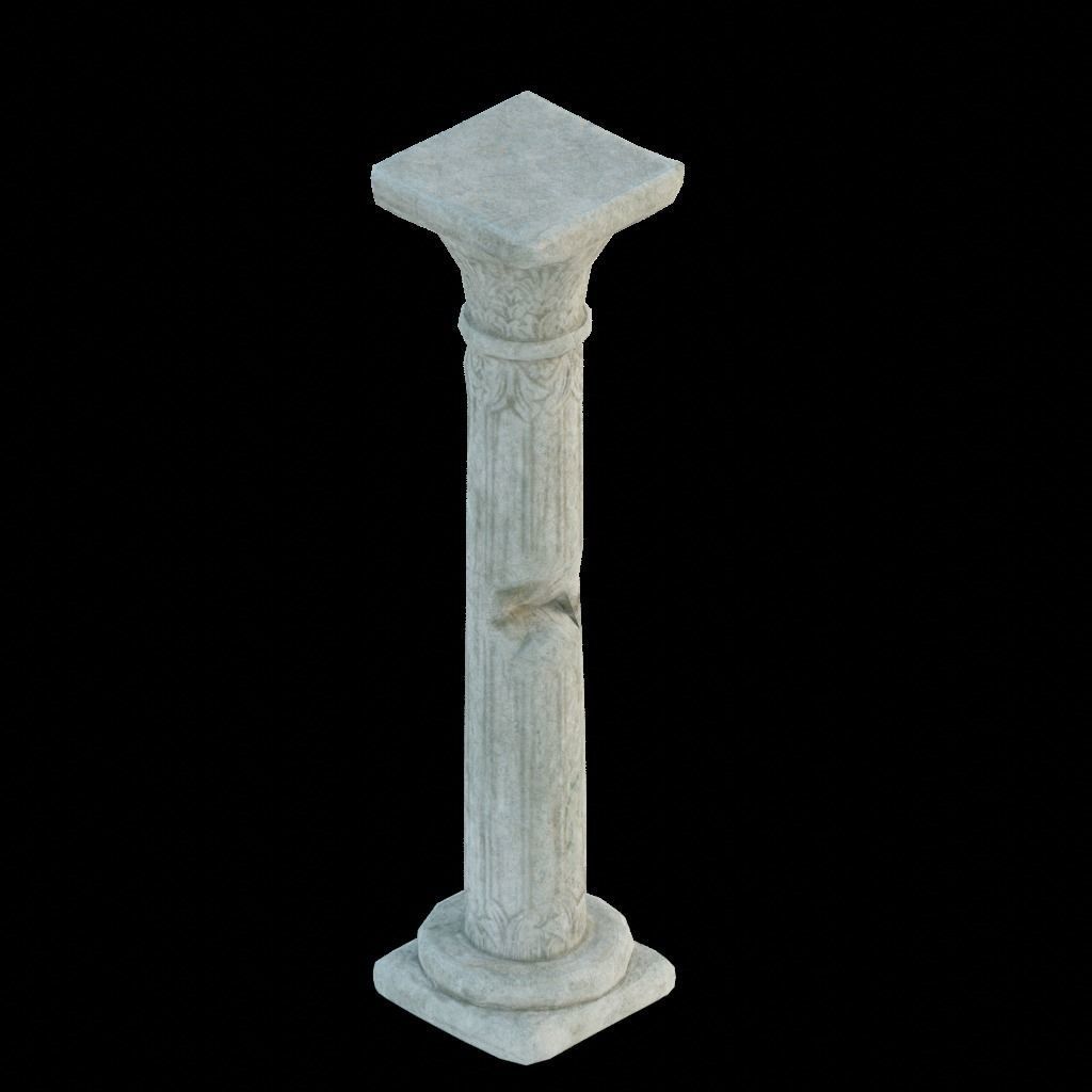 Gothic window pillars 3D model_18