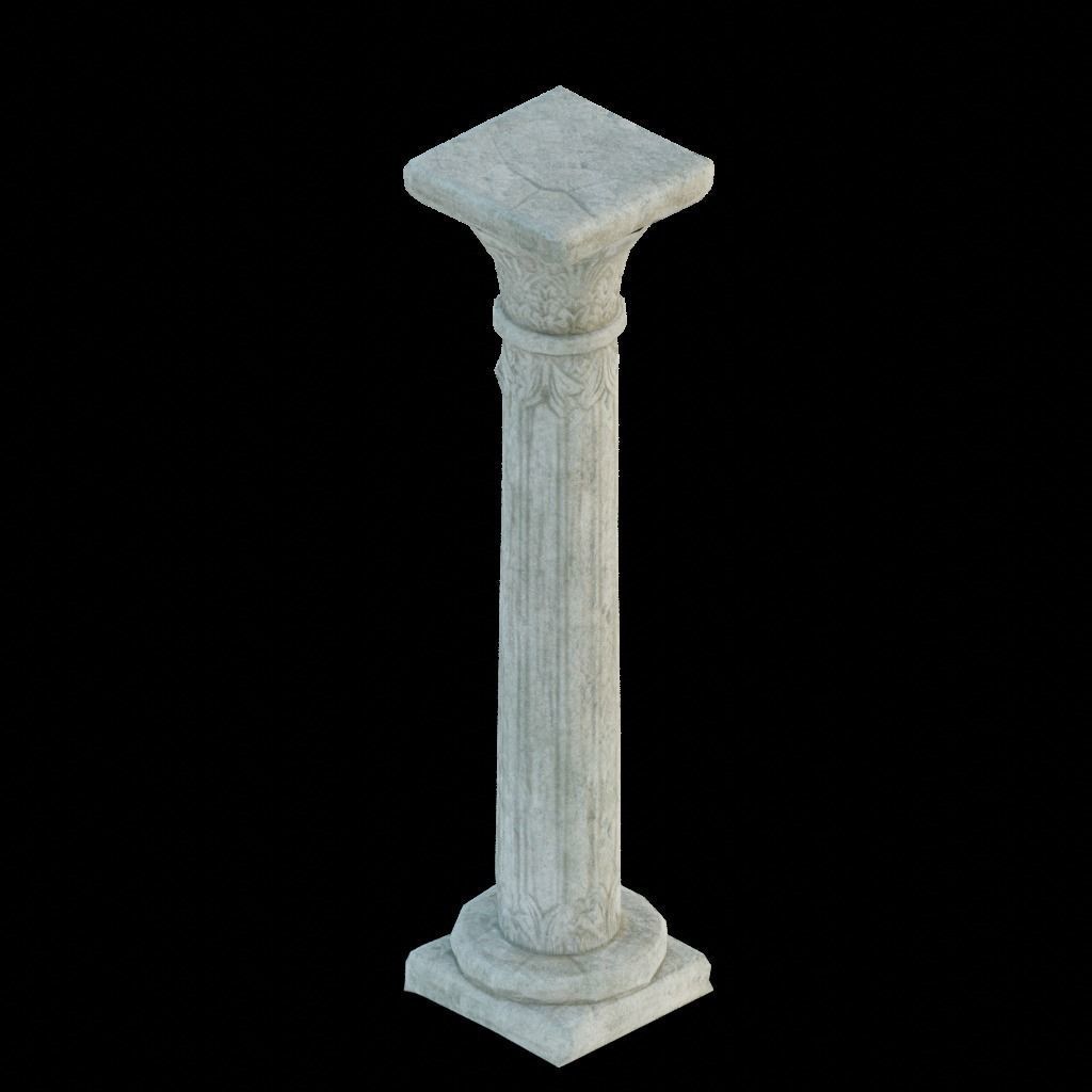Gothic window pillars 3D model_14