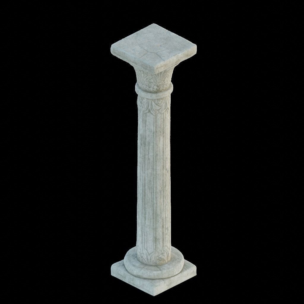 Gothic window pillars 3D model_2