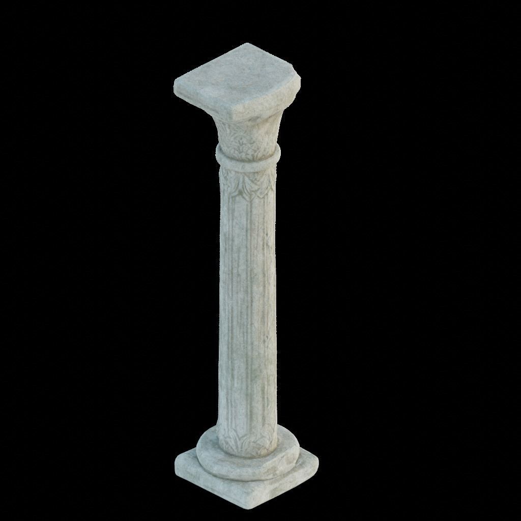 Gothic window pillars 3D model_8