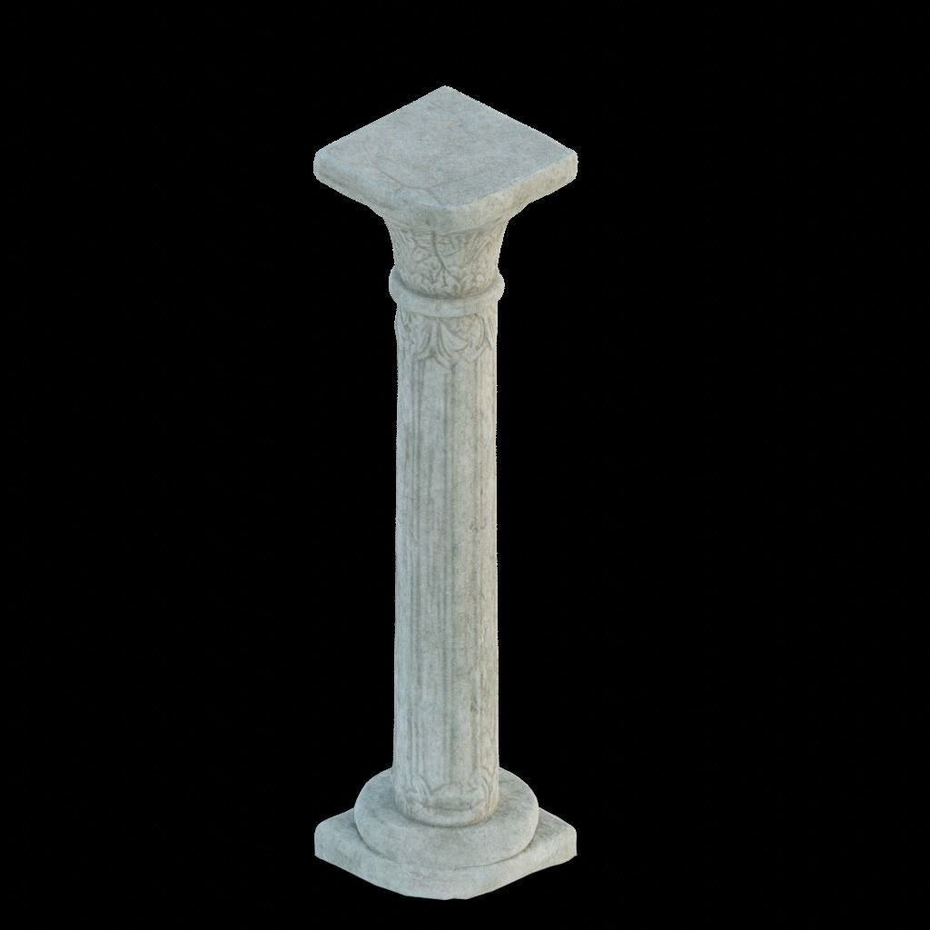Gothic window pillars 3D model_4