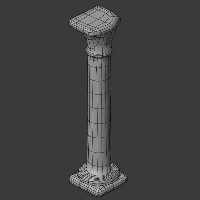 Gothic window pillars 3D model_21