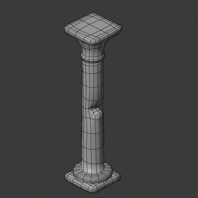 Gothic window pillars 3D model_19