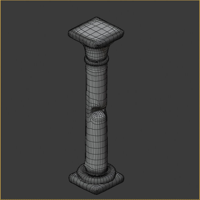 Gothic window pillars 3D model_7