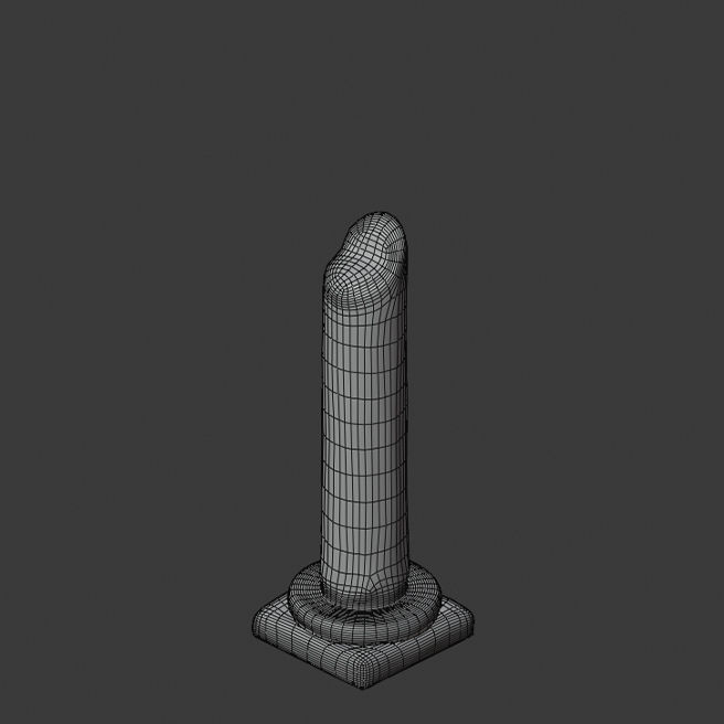 Gothic window pillars 3D model_13