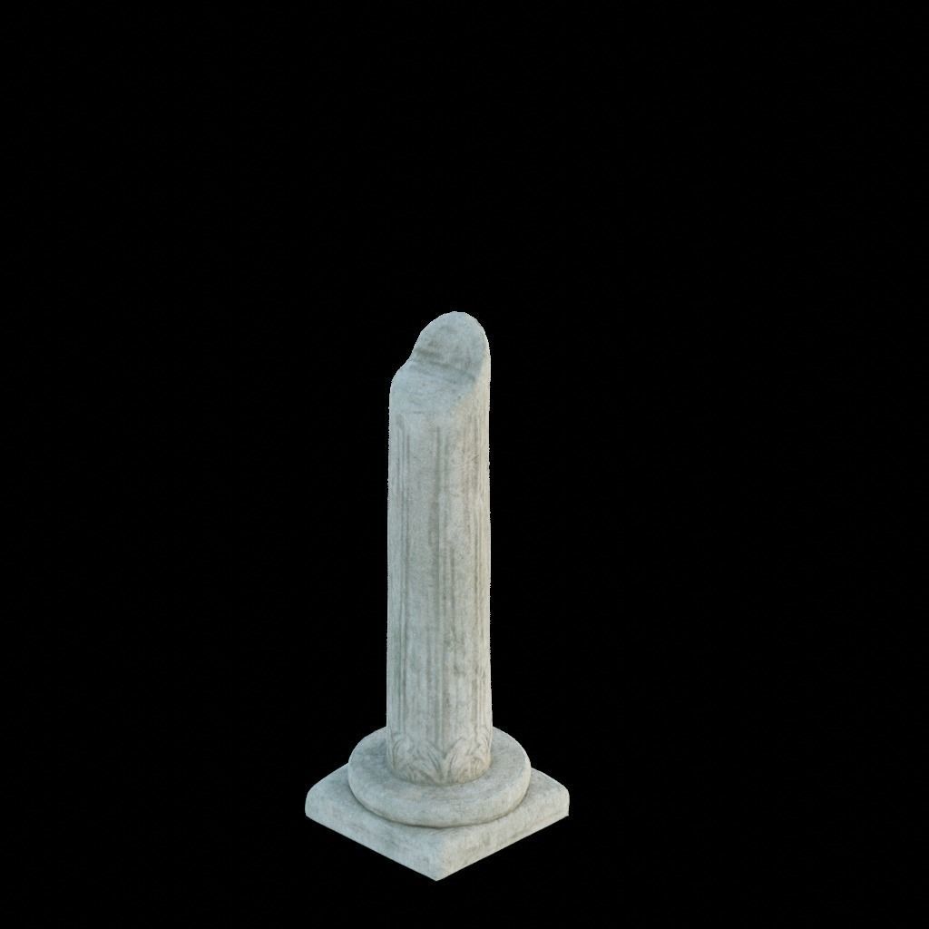 Gothic window pillars 3D model_12