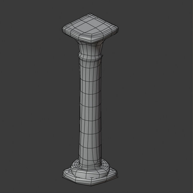 Gothic window pillars 3D model_17