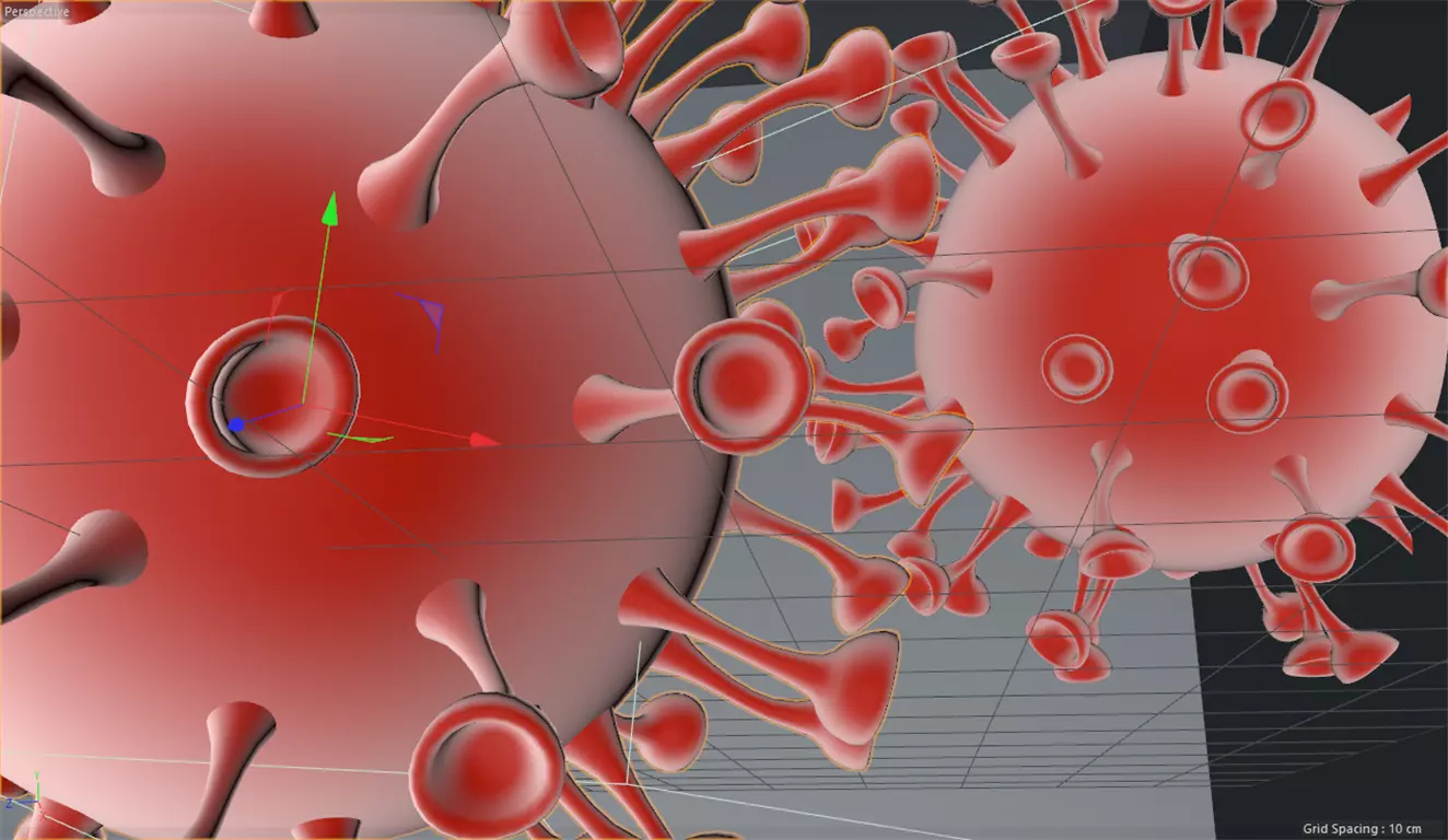 Coronavirus animated 3D model_0