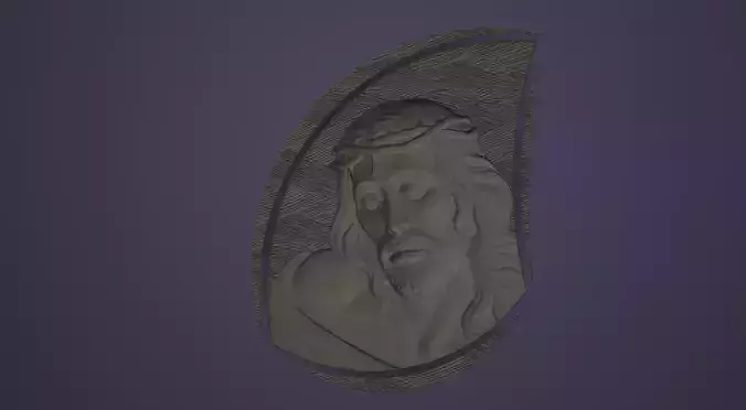 Jesus Christ in a blob  with texture 3d printable model 3D print 3D print model