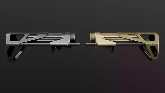 Maxim Defense CQB7 AR15 Collapsible Buttstock Low-poly 3D model