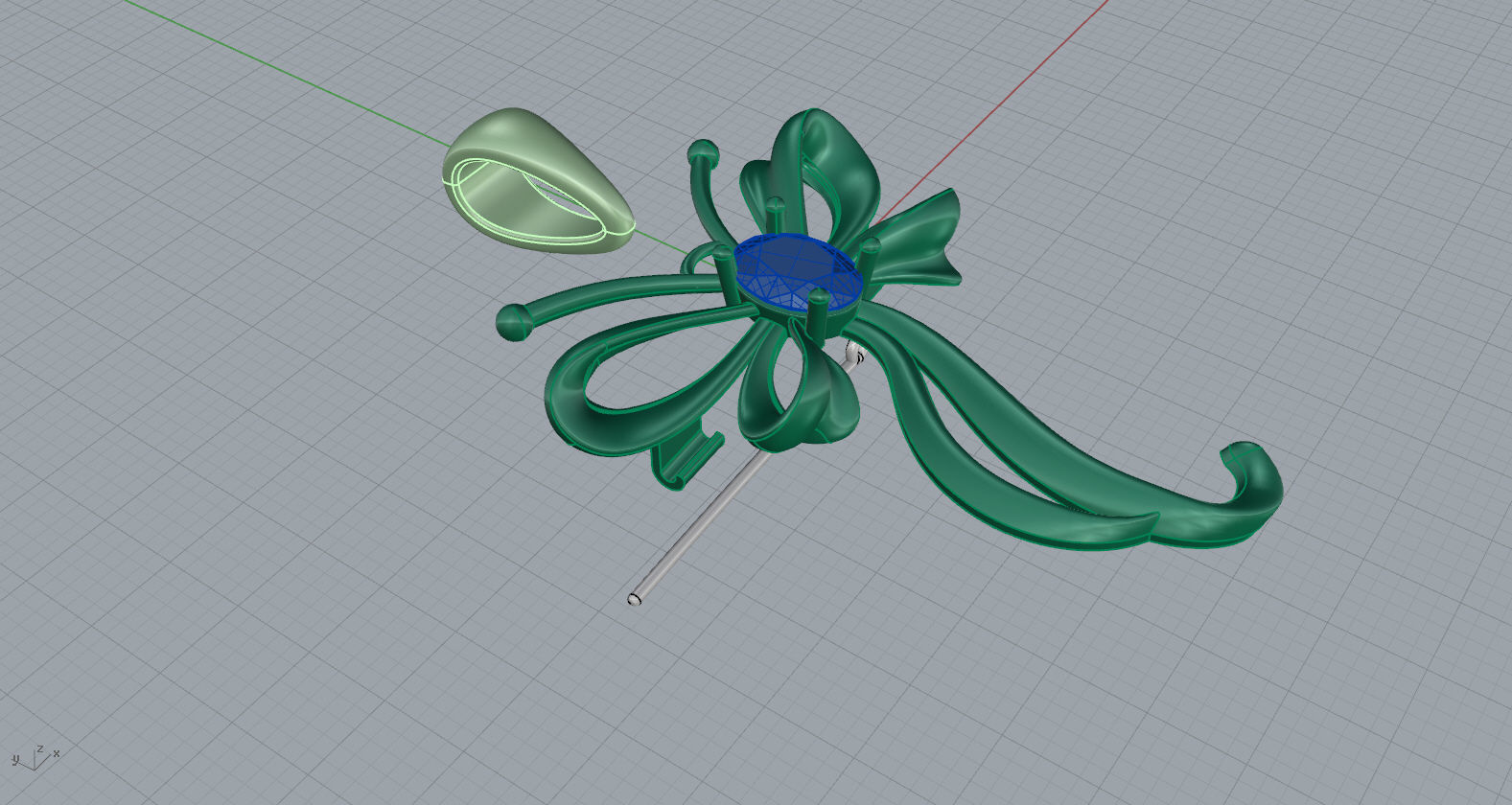 Ribbon Bowknot brooch and pendant 3D print model_13