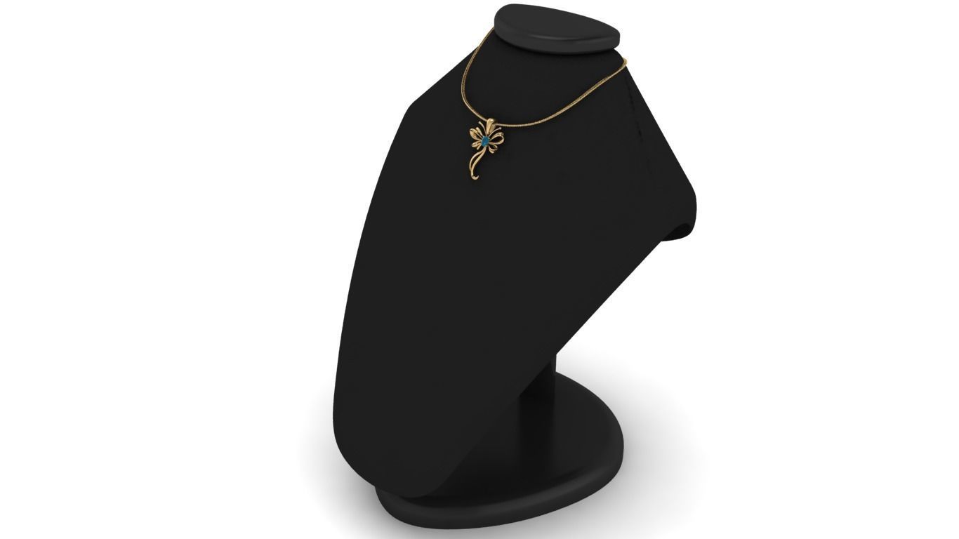 Ribbon Bowknot brooch and pendant 3D print model_8