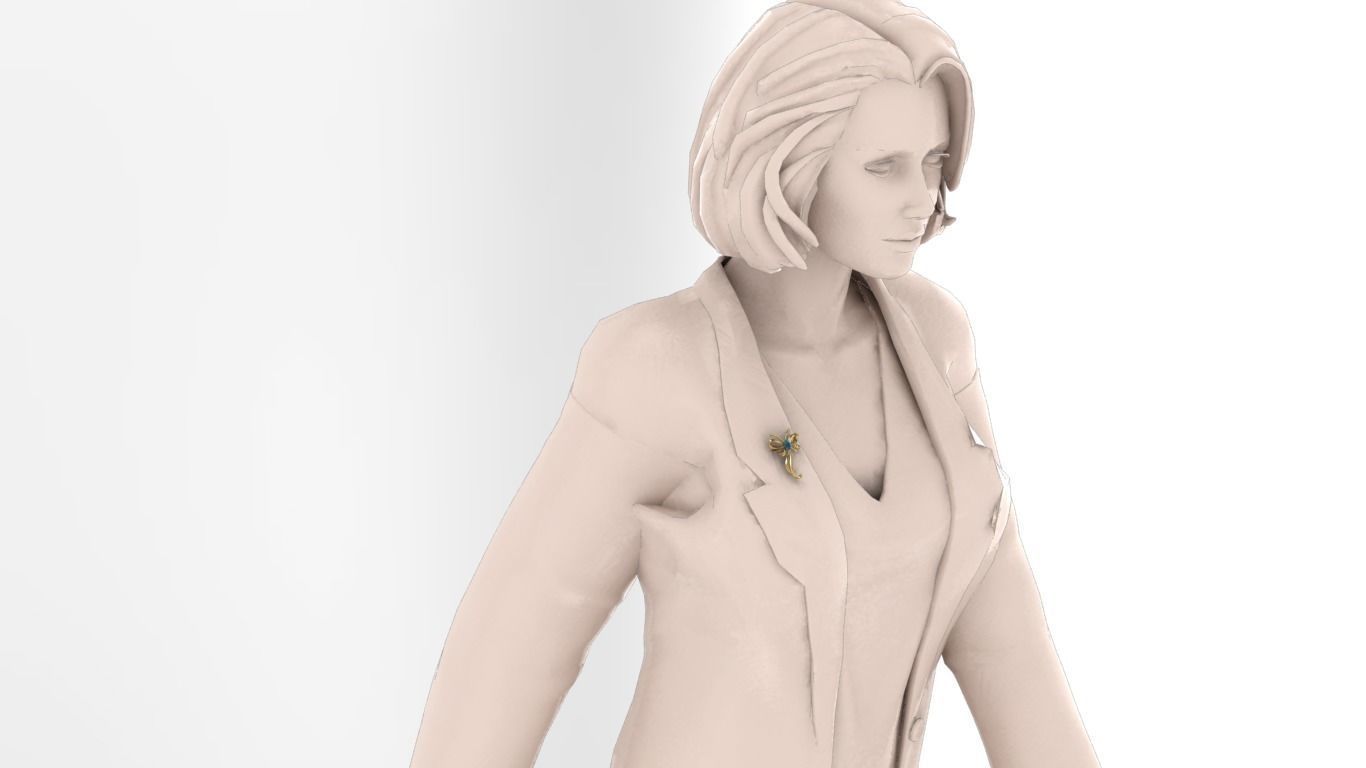 Ribbon Bowknot brooch and pendant 3D print model_9