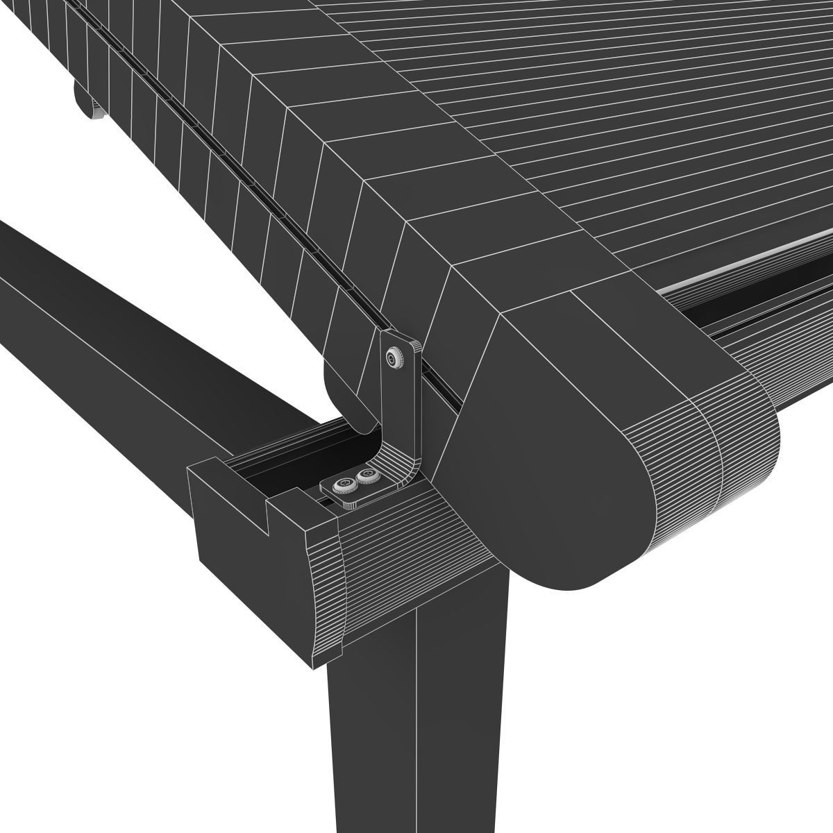 Motorized Pergola 2a brass satin polished 3D model_17