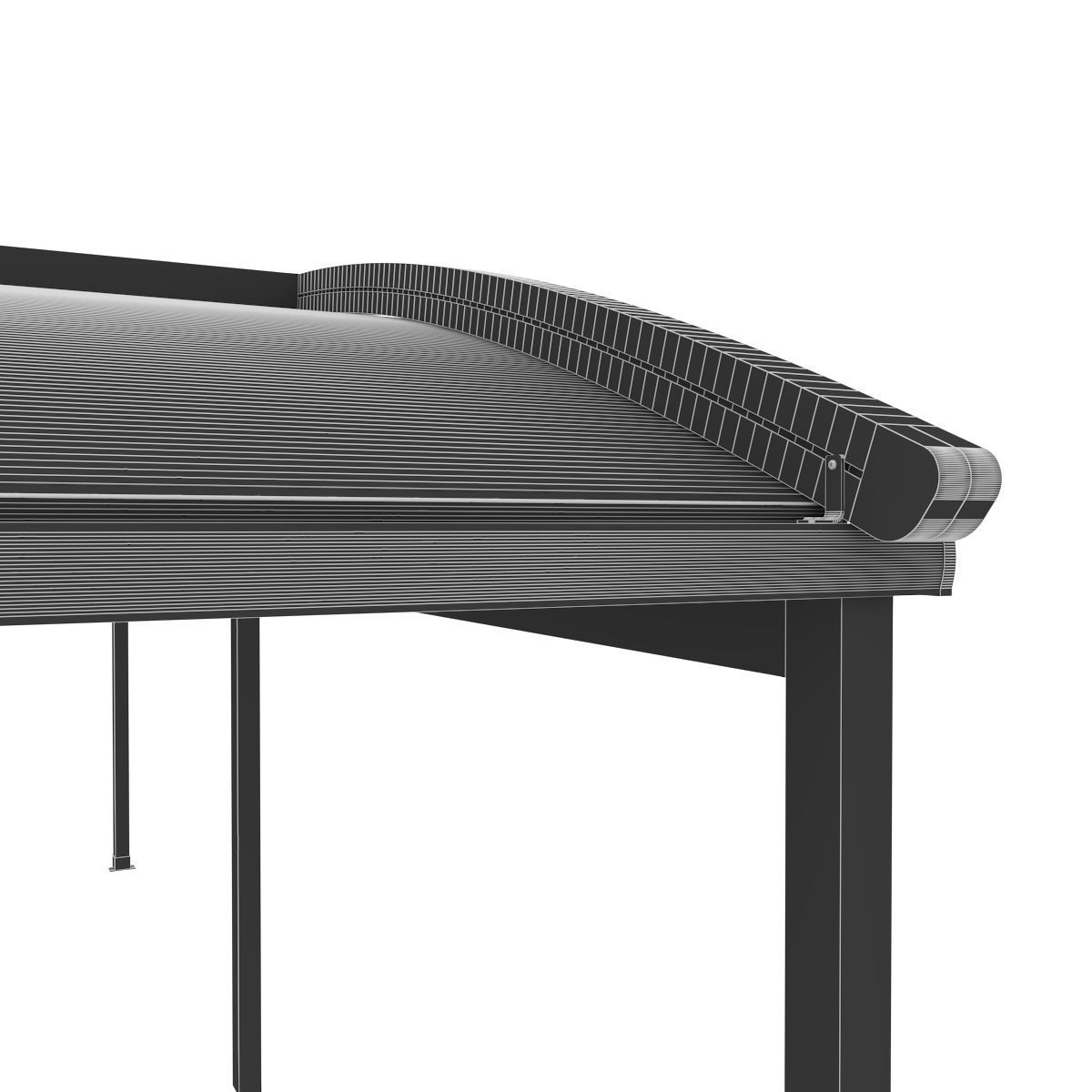 Motorized Pergola 2a brass satin polished 3D model_35