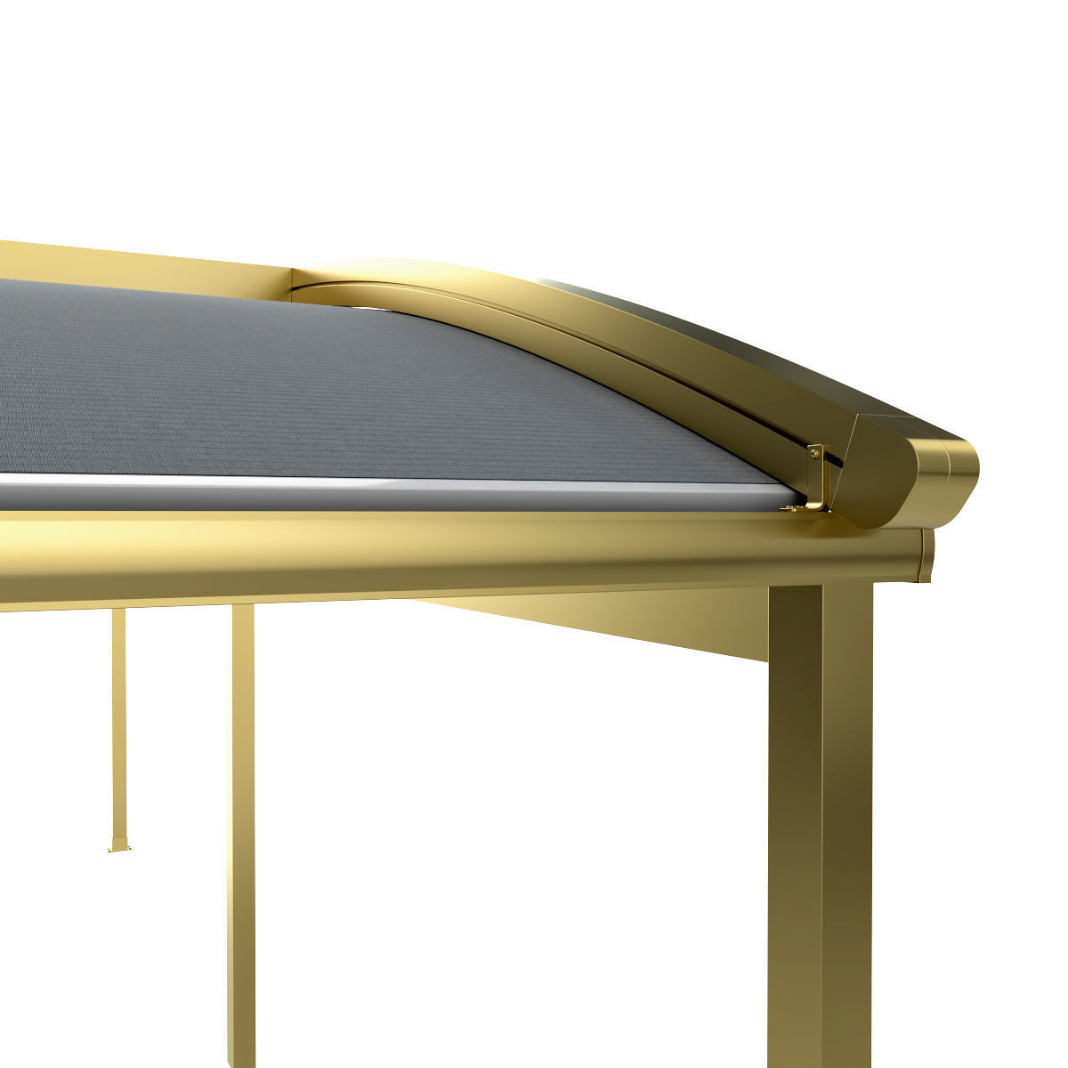 Motorized Pergola 2a brass satin polished 3D model_7