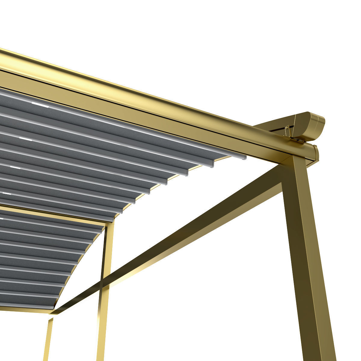 Motorized Pergola 2a brass satin polished 3D model_48