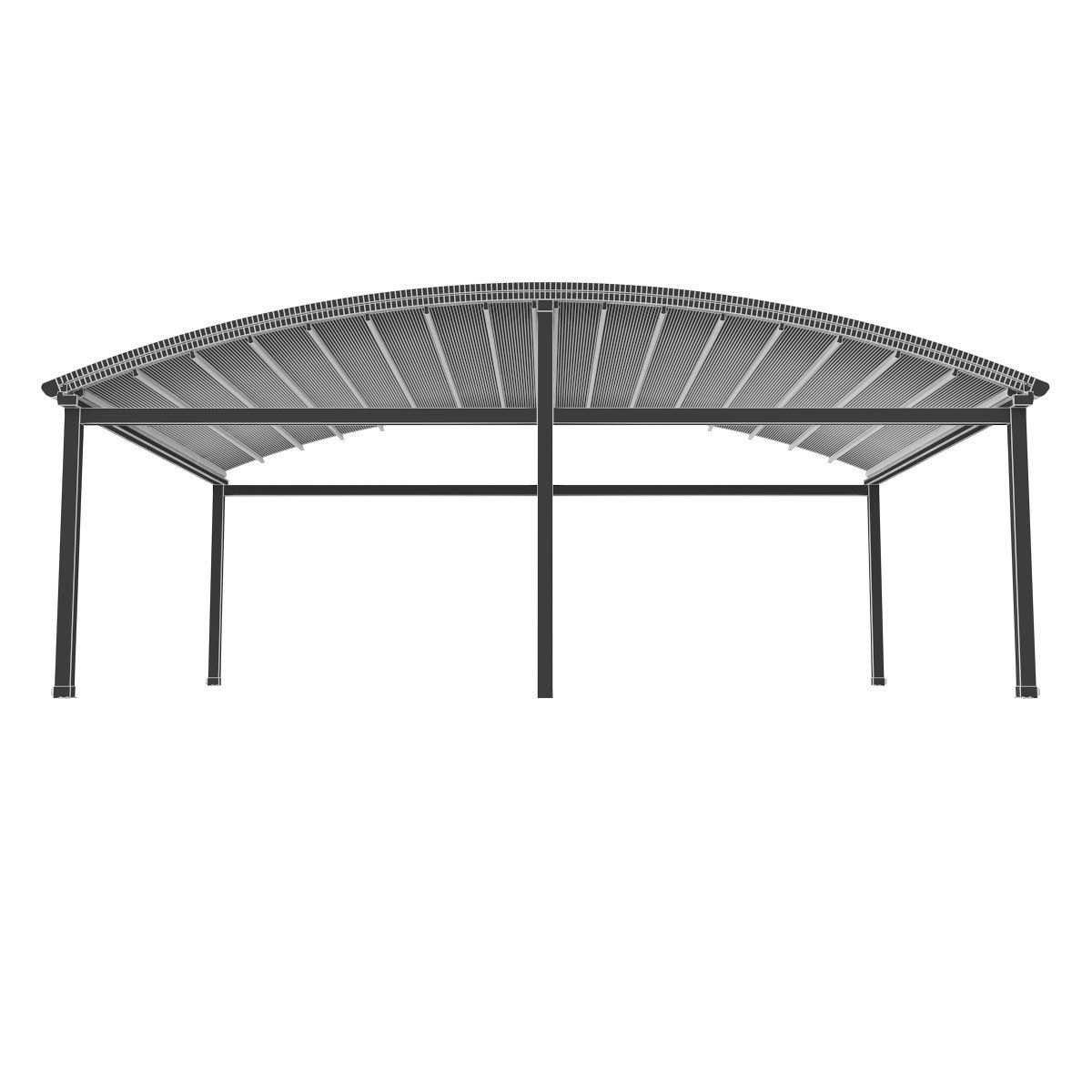Motorized Pergola 2a brass satin polished 3D model_56