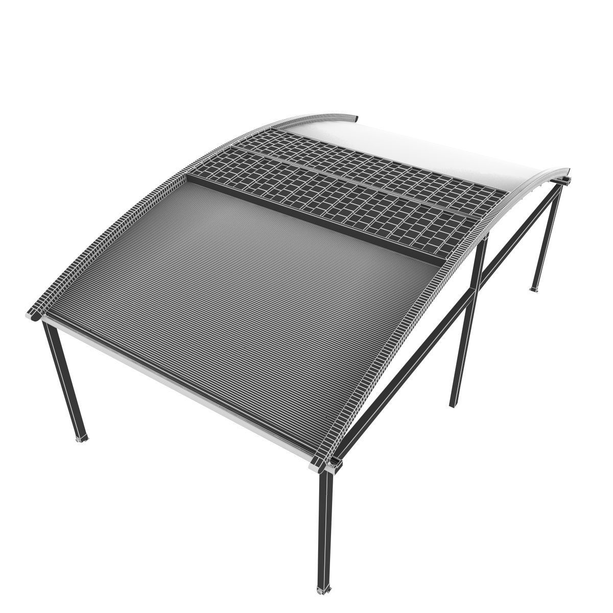 Motorized Pergola 2a brass satin polished 3D model_61