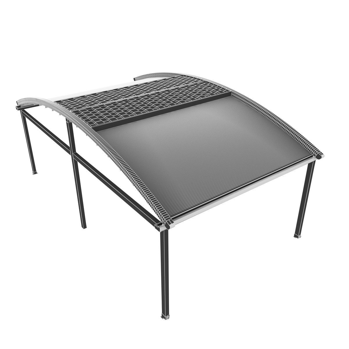 Motorized Pergola 2a brass satin polished 3D model_59