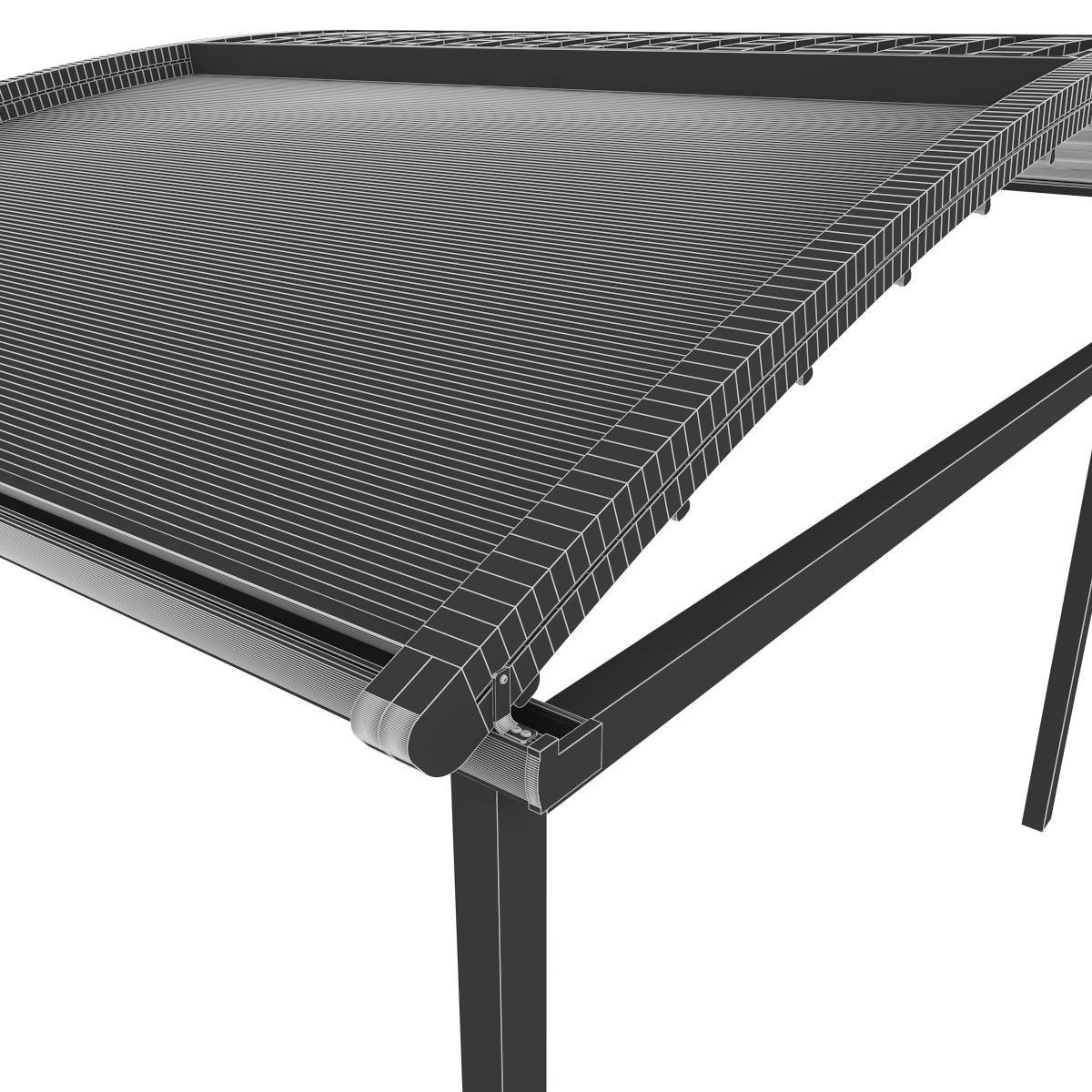 Motorized Pergola 2a brass satin polished 3D model_43