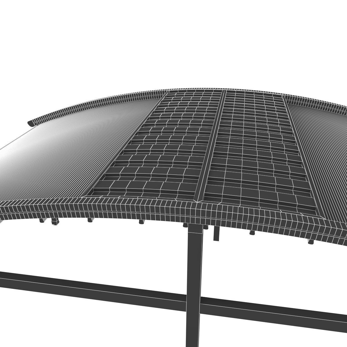 Motorized Pergola 2a brass satin polished 3D model_63