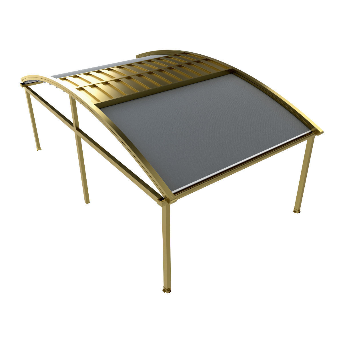 Motorized Pergola 2a brass satin polished 3D model_25