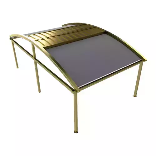 Motorized Pergola 2a brass satin polished