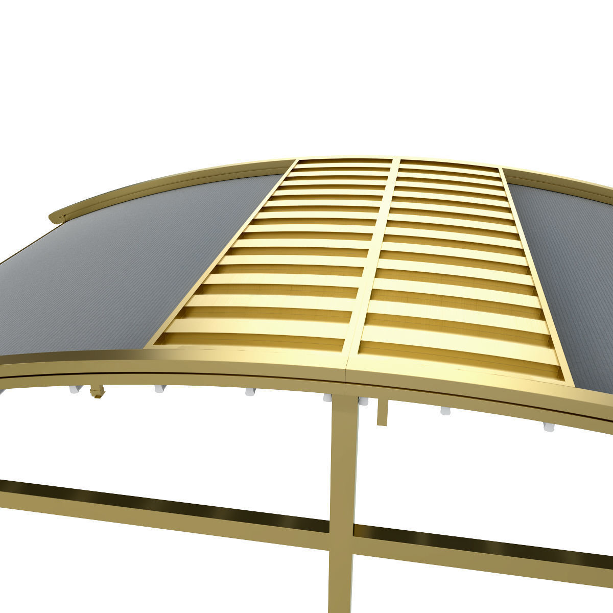 Motorized Pergola 2a brass satin polished 3D model_30