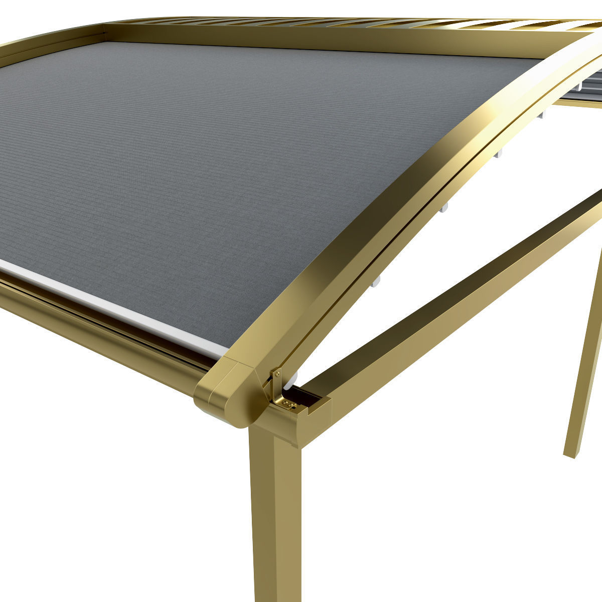 Motorized Pergola 2a brass satin polished 3D model_8