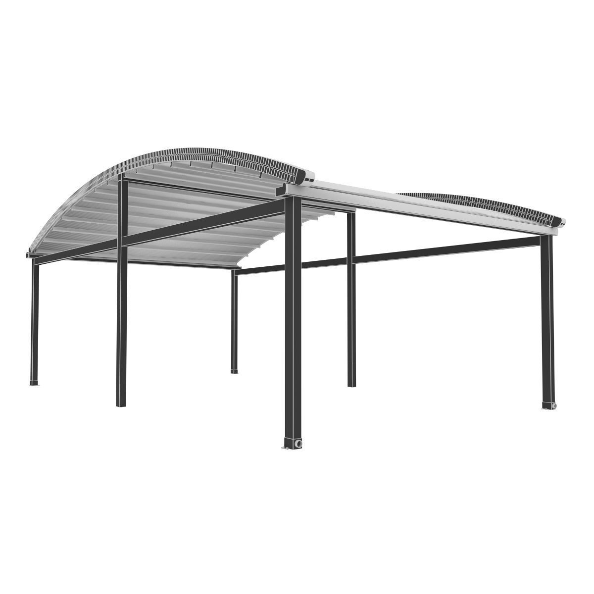 Motorized Pergola 2a brass satin polished 3D model_62