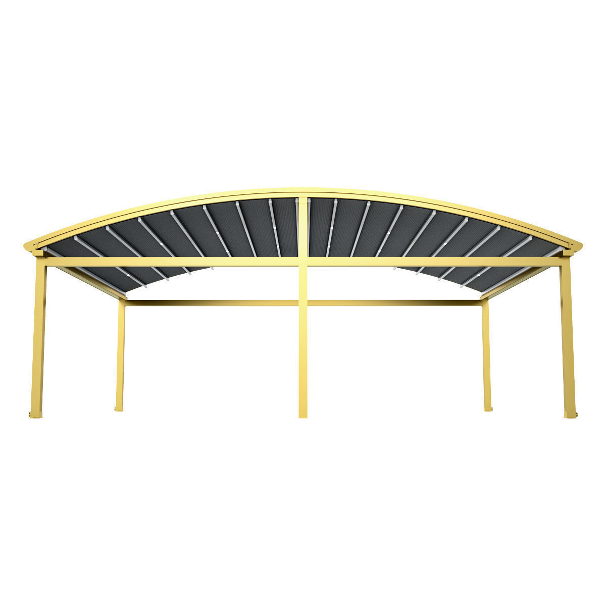Motorized Pergola 2a brass satin polished 3D model_24