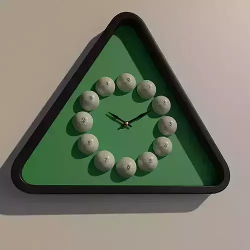 Wall clock billiard