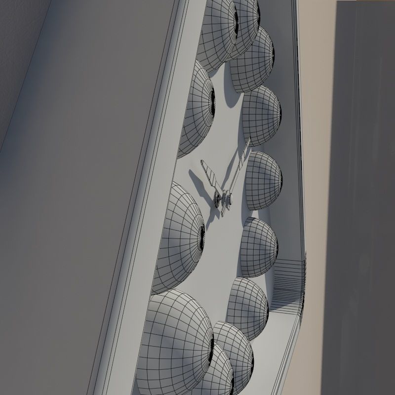 Wall clock billiard 3D model_14