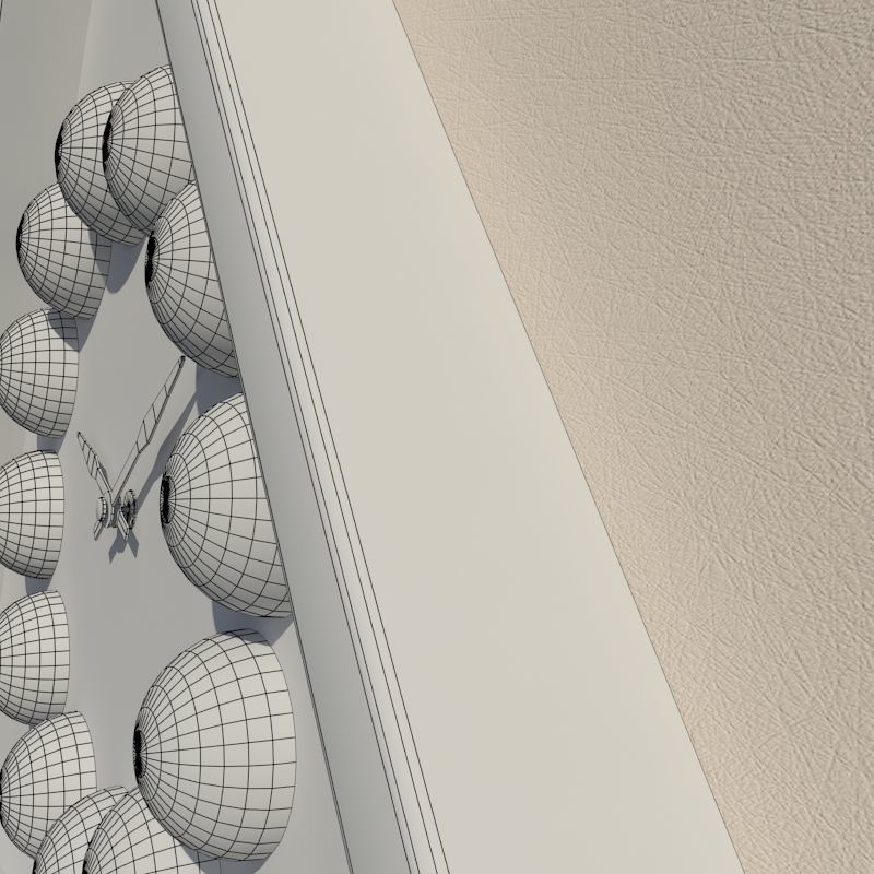 Wall clock billiard 3D model_16