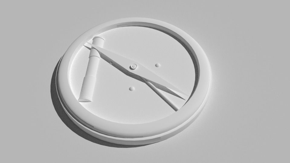 Older Compass Low-poly 3D model_2