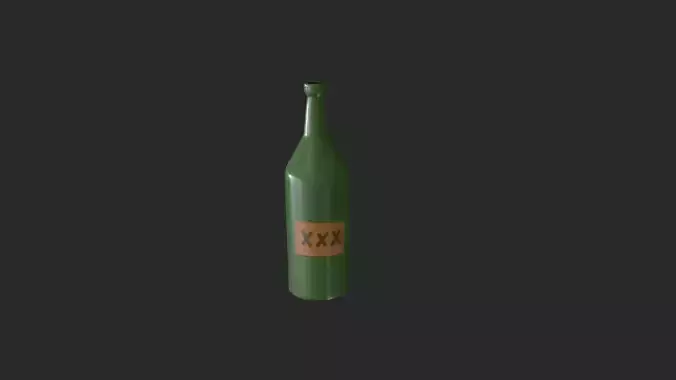 simple bottle Free 3D model