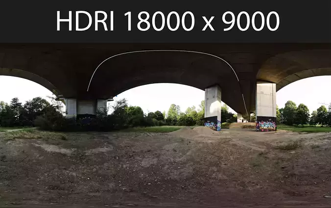 Highway Overpass Graffiti HDRI hdr environment