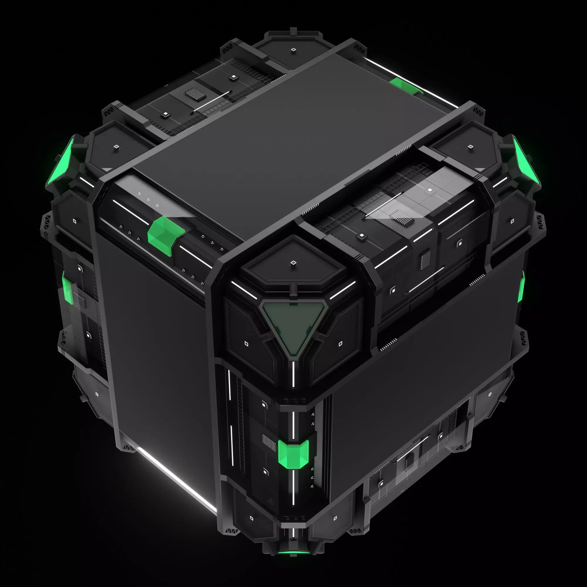 Techno Cube 3D model_0