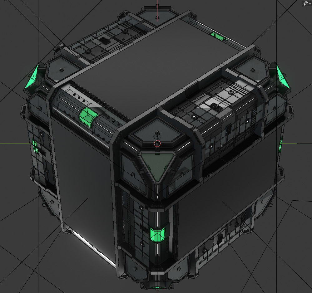 Techno Cube 3D model_1