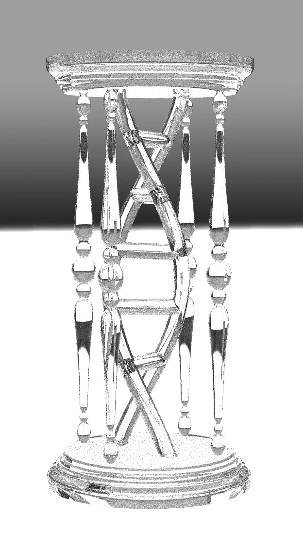 DNA Hourglass Environment Prop 3D model_0