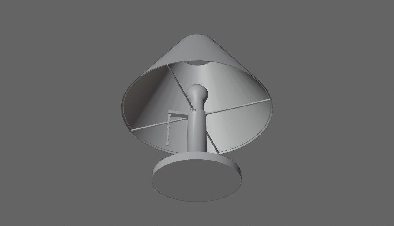 Bedside Lamp - Lampshade - Abajur Low-poly 3D model_7