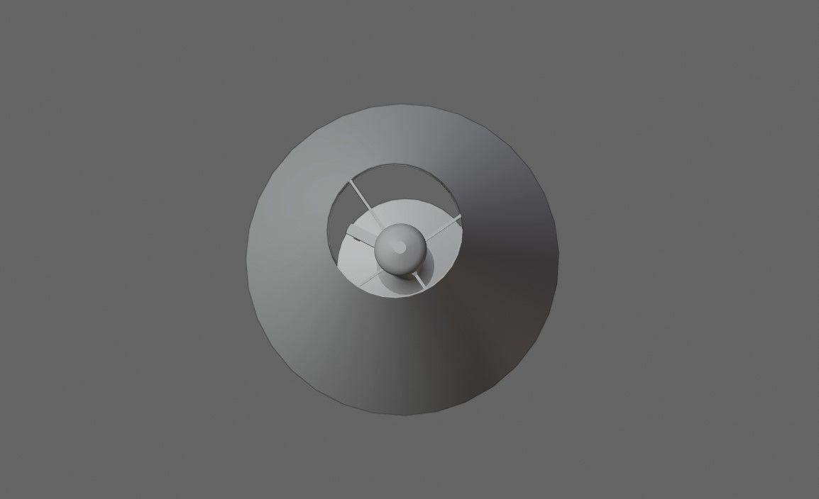 Bedside Lamp - Lampshade - Abajur Low-poly 3D model_8