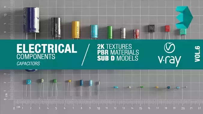 Electrical components vol6 Low-poly 3D model
