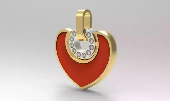 Bvlgari Heart Pendant - with stones