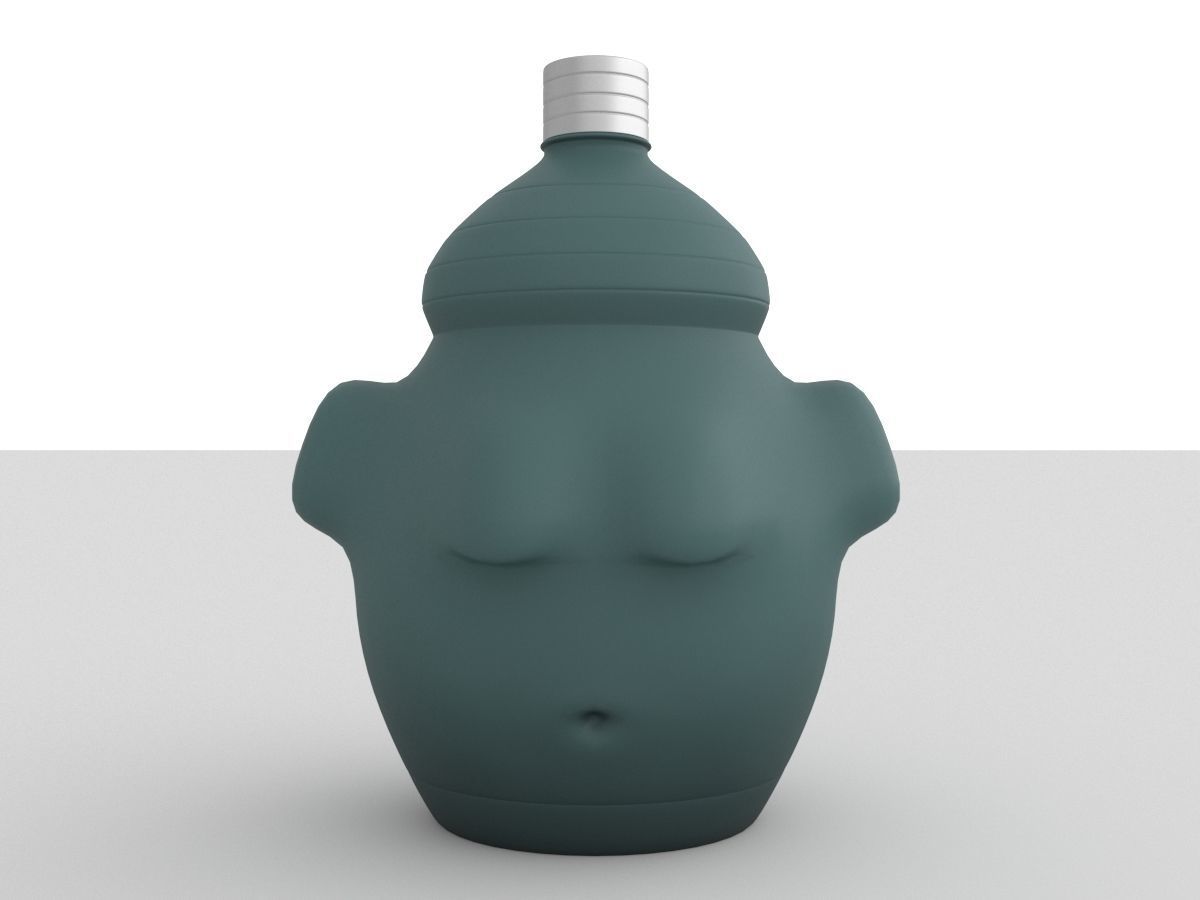 Bottle of water with the design of Mr Cho 3D model_1